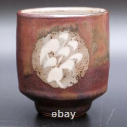 0728a Tatsuzo Shimaoka Japanese Mingei Mashiko pottery Yunomi Tea Cup With Box