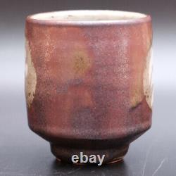 0728a Tatsuzo Shimaoka Japanese Mingei Mashiko pottery Yunomi Tea Cup With Box