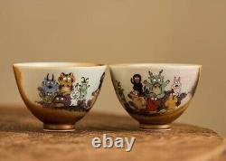 100cc China JingDeZhen Hand Drawing 12 zodiac master tea cup beauty ceramic cup