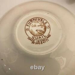 10 sets Vtg 1921 Furnival's Quail pattern teacup saucer made in England transfer