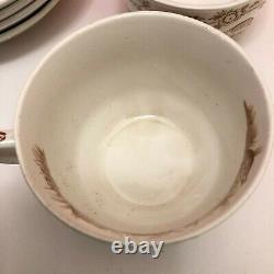 10 sets Vtg 1921 Furnival's Quail pattern teacup saucer made in England transfer