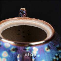 10pcs/lot Tea set Kiln change colorful peacock glaze kettle tea pot tea cups set