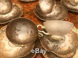 12 Cups Saucers Dishes Set Rare Bavaria Johann Seltmann Germany Tea, Coffee