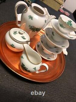 14 Vintage Thomas Rosenthal Bone China Bavaria Tea Cup Saucer Sets Blue Flowers