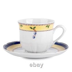 14pc Blueberry Czech Porcelain Tea Service Set European Tea Set Thun Teaset 14/6