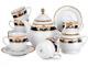 14pc Marie Antoinette Luxury Porcelain Czech Tea Service Set European Tea Set
