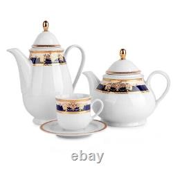 14pc Marie Antoinette Luxury Porcelain Czech Tea Service Set European Tea Set