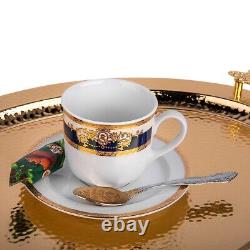 14pc Marie Antoinette Luxury Porcelain Czech Tea Service Set European Tea Set