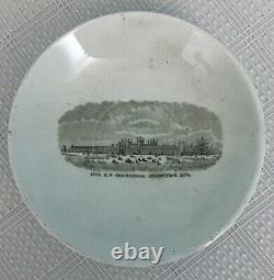 1776 U. S. Centennial Exhibition 1876 Coxon & Co, Stone China Tea Cup & Saucer