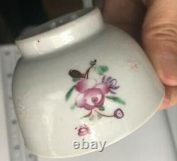 1790s Export Chinese QianLong Era Famille Rose Tea Cup/Saucer Set-Nice Collectib