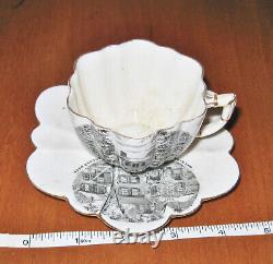 1898 Americana Historic Rare Antique Emerson Foley Tea Cup & Scallop Saucer
