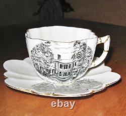 1898 Americana Historic Rare Antique Emerson Foley Tea Cup & Scallop Saucer