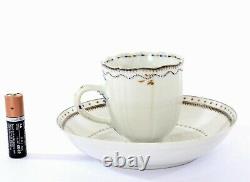 18C Chinese Export Famille Rose Armorial Porcelain Tea Cup & Saucer Dish