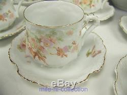 18 Pieces Hermann Ohme Silesia Flower Butterflies Tea Coffee Cups & Saucers Set