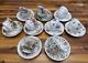 18pcs Assorted English Fine Bone China Tea Cups & Saucers, Floral Multicolor Euc