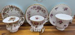 18pcs Assorted English Fine Bone China Tea Cups & Saucers, Floral Multicolor EUC