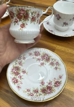 18pcs Assorted English Fine Bone China Tea Cups & Saucers, Floral Multicolor EUC