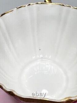 18th. C Sevres Porcelain Chocolate Tea Cup Saucer Set Purple Gold Shell Mark MD