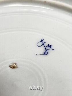 18th. C Sevres Porcelain Chocolate Tea Cup Saucer Set Purple Gold Shell Mark MD