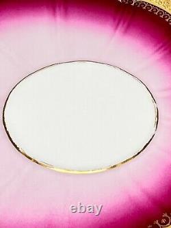 18th. C Sevres Porcelain Chocolate Tea Cup Saucer Set Purple Gold Shell Mark MD