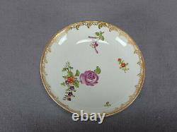 18th Century Royal Vienna Hand Painted Floral & Gold Tea Cup & Saucer A