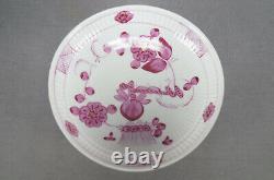 18th Century Wallendorf Germany Hand Painted Puce Strawflower Tea Cup & Saucer D