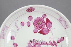 18th Century Wallendorf Germany Hand Painted Puce Strawflower Tea Cup & Saucer D