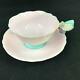1940s Highly Sought Paragon England Butterfly Handle Pink Cup And Saucer Mint