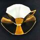 1945-1966 Shelley England Black Gold Harlequin Queen Anne Shape Cup Saucer