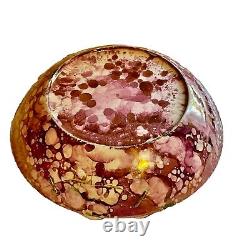 19 c Antique Staffordshire China Pink Oil Spot Luster Tea Bowl & Saucer Staples
