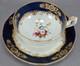 19th Century British Hand Painted Floral Cobalt & Gold Tea Cup & Saucer B
