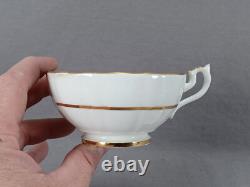 19th Century British Hand Painted Floral Cobalt & Gold Tea Cup & Saucer B