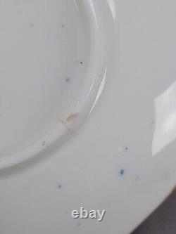 19th Century British Hand Painted Floral Cobalt & Gold Tea Cup & Saucer B