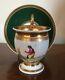 19th C. Antique French Empire Old Paris Porcelain Tea Cup & Saucer Gilt Green