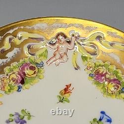 19th c. Antique Italian Capodimonte Porcelain Demitasse Cuo & Saucer