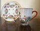 19th C. Antique Italian Naples Capodimonte Porcelain Tea Cup & Saucer Cherub