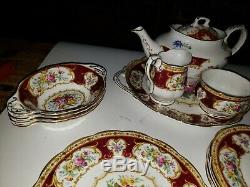 24 EUC Royal Albert England Bone China Lady Hamilton Tea Cup Saucer Serving Bowl