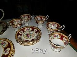 24 EUC Royal Albert England Bone China Lady Hamilton Tea Cup Saucer Serving Bowl