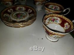 24 EUC Royal Albert England Bone China Lady Hamilton Tea Cup Saucer Serving Bowl