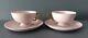 2x Amazing Gio Ponti'barbara' Pink/gold Art-deco Teacups W Saucer 1935