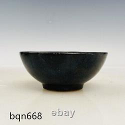 3.3 Antique Song dynasty Porcelain jianzhan 1set Black glaze leaf tea cups bowl