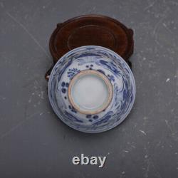 3.54 Chinese Porcelain Yuan Dynasty Blue And White Mandarin Duck Tea Cups