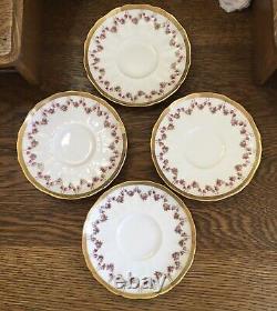 4 Stunning Sets Antique c1905 Tiffany of NY Teacups & Saucers Cauldon of England