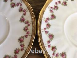 4 Stunning Sets Antique c1905 Tiffany of NY Teacups & Saucers Cauldon of England
