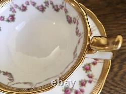 4 Stunning Sets Antique c1905 Tiffany of NY Teacups & Saucers Cauldon of England