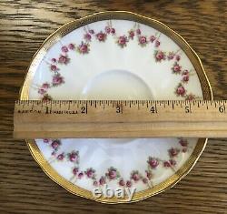 4 Stunning Sets Antique c1905 Tiffany of NY Teacups & Saucers Cauldon of England