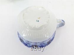 4 Tea Cups & Saucers Johnson Bros. Astoria Brooklyn Pattern 1890s Semi-Porcelain