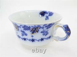 4 Tea Cups & Saucers Johnson Bros. Astoria Brooklyn Pattern 1890s Semi-Porcelain