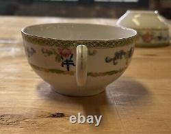 (6) Antique Noritake Nippon Tea Cups & Saucer Floral Pattern (2 extra Saucers)