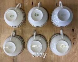 (6) Antique Noritake Nippon Tea Cups & Saucer Floral Pattern (2 extra Saucers)